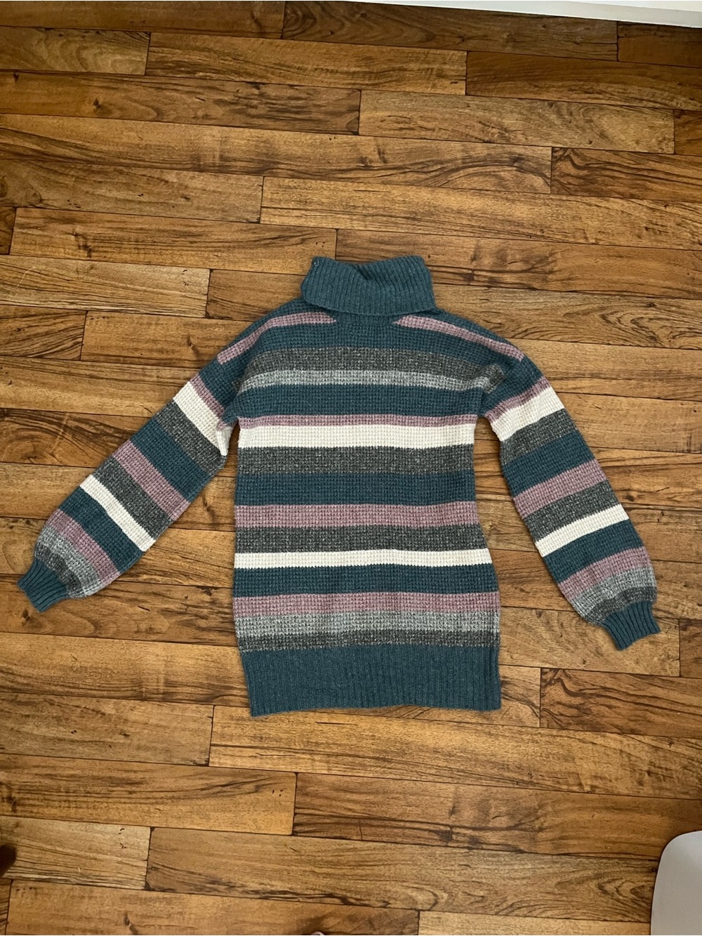 Hippie Rose Striped Turtleneck Sweater Dress Size S